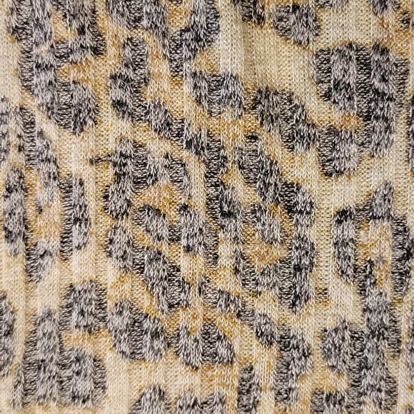 Another Reason Longline Duster Length Cardigan Boho Animal Print Open Front Sz L - Picture 11 of 13